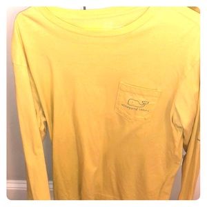 Vineyard Vines Long Sleeve Tee. Yellow.